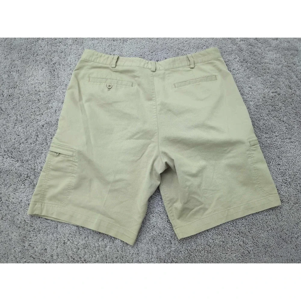 Nike Golf Chino Shorts Mens 36 Beige Dri-Fit Swoosh Logo Performance‎